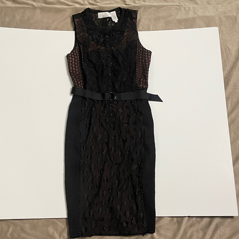 Byron Lars. Black. Lace. Sheath Dress. Size 2.
